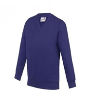 Sweatshirt Knitted (Purple) with Logo - Rothley C of E Academy